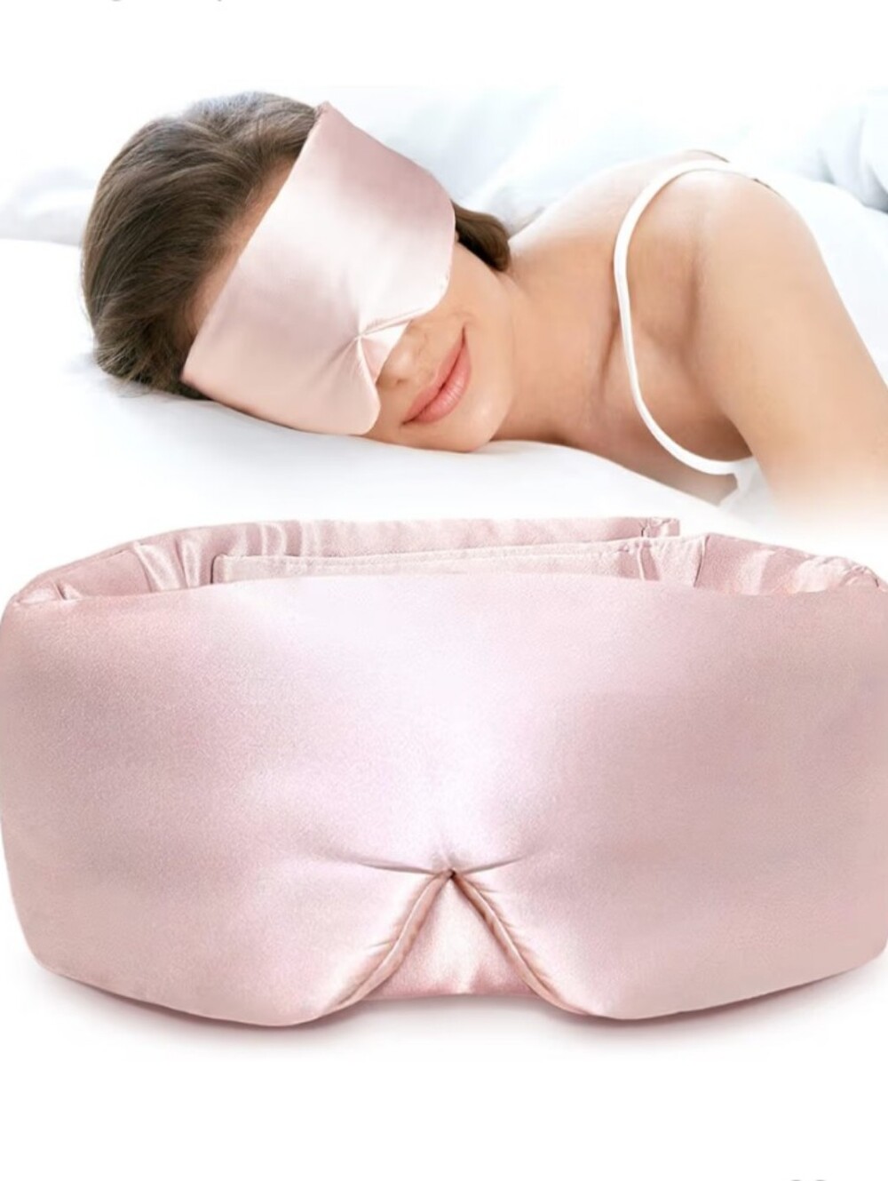 Nwt! LitBear 100% Pure Mulberry Silk (22 Momme) Anti Aging Sleeping Mask, Pink🩷